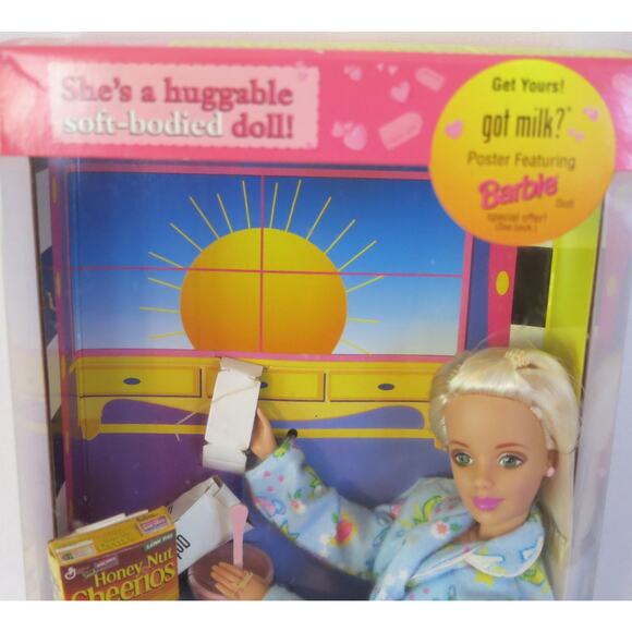 VINTAGE 1999 Breakfast With BARBIE 22965 Soft Bodied Doll New In Box Caucasian - Picture 3 of 10